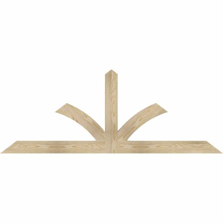 Ekena Millwork Richland Rough Sawn Timber Gable Bracket, Douglas Fir, 72"W x 27"H x 2"D x 4"F, 9/12 Pitch GBW072X27X0204RIC00RDF